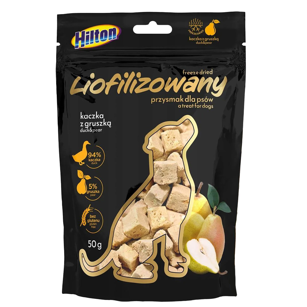 HILTON Przysmak Liofilizowany dla Psa z Kaczką i Gruszką Bezzbożowy 50g